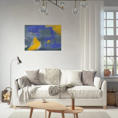 DIPTYCH 1987 - Esteban Vicente Brushed Aluminum Print - 70x100 cm / 28x40 inches | Esteban Vicente Aluminum Print | Esteban Vicente Prints