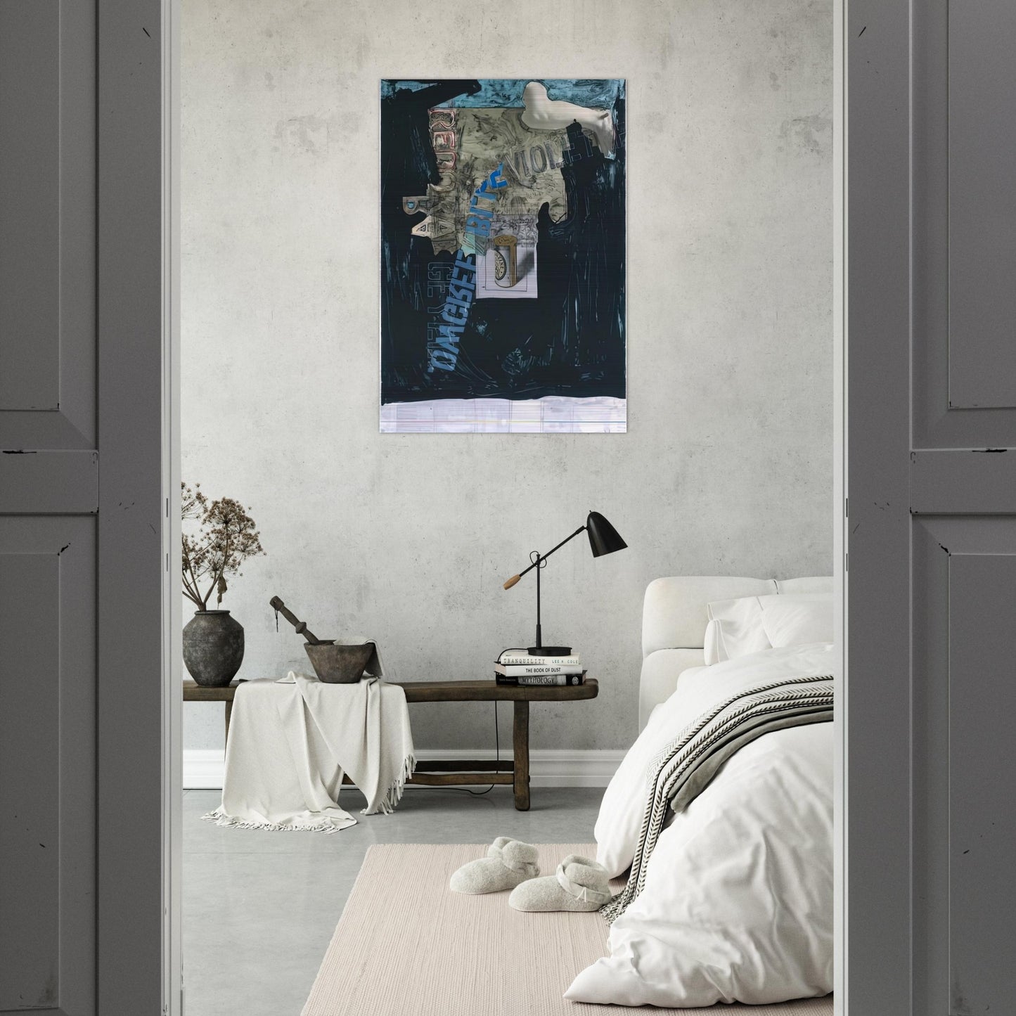 DECOY 1971 - Jasper Johns Brushed Aluminum Print - 70x100 cm / 28x40 inches | Jasper Johns Aluminum Print | Jasper Johns Prints