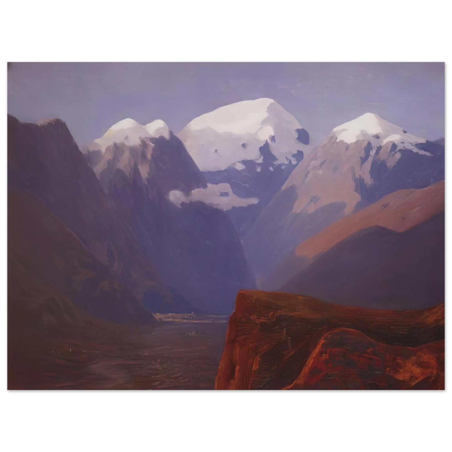 Arkhyp Kuindzhi - Snow tops  75x100 cm / 30x40inches Fine Art Poster
