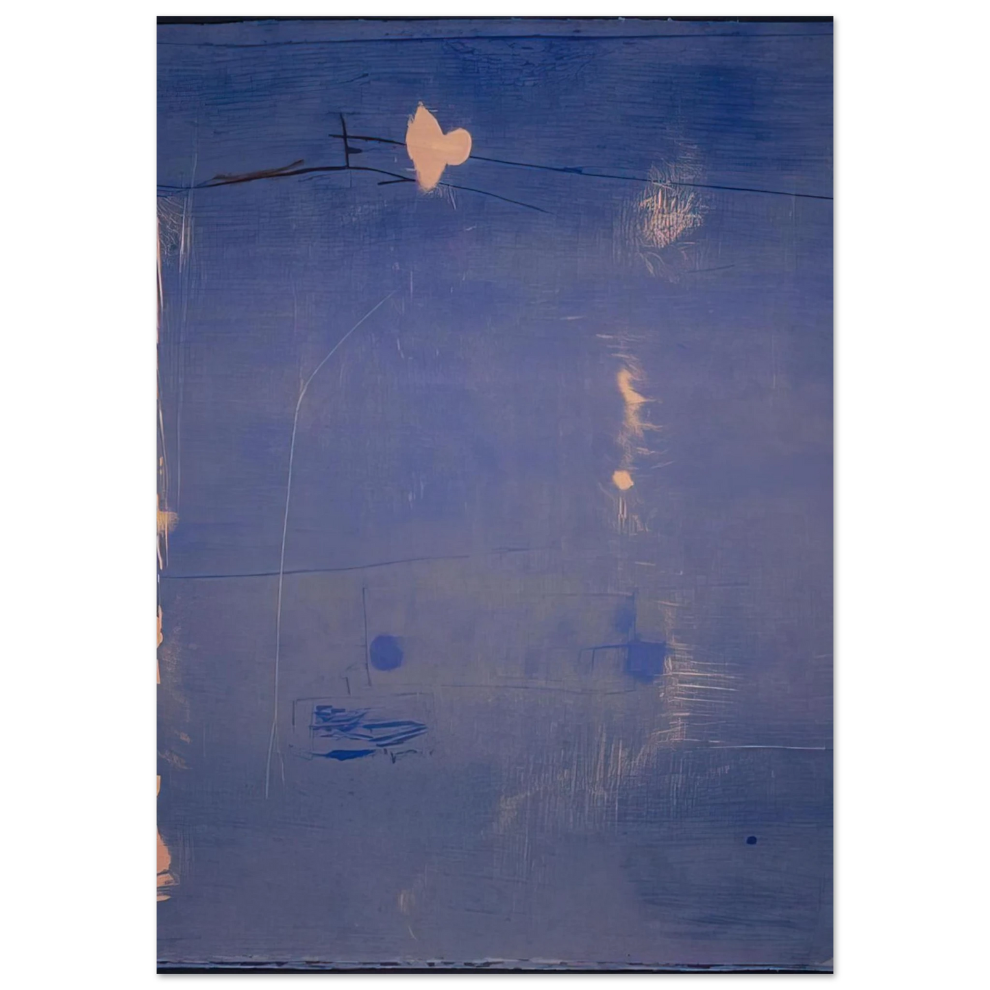 Helen Frankenthaler - Cameo - 1980 Wall art - 20x25 cm / 8x10 inches - Premium Wooden Framed Poster With Fine Art Paper-canvas - White frame