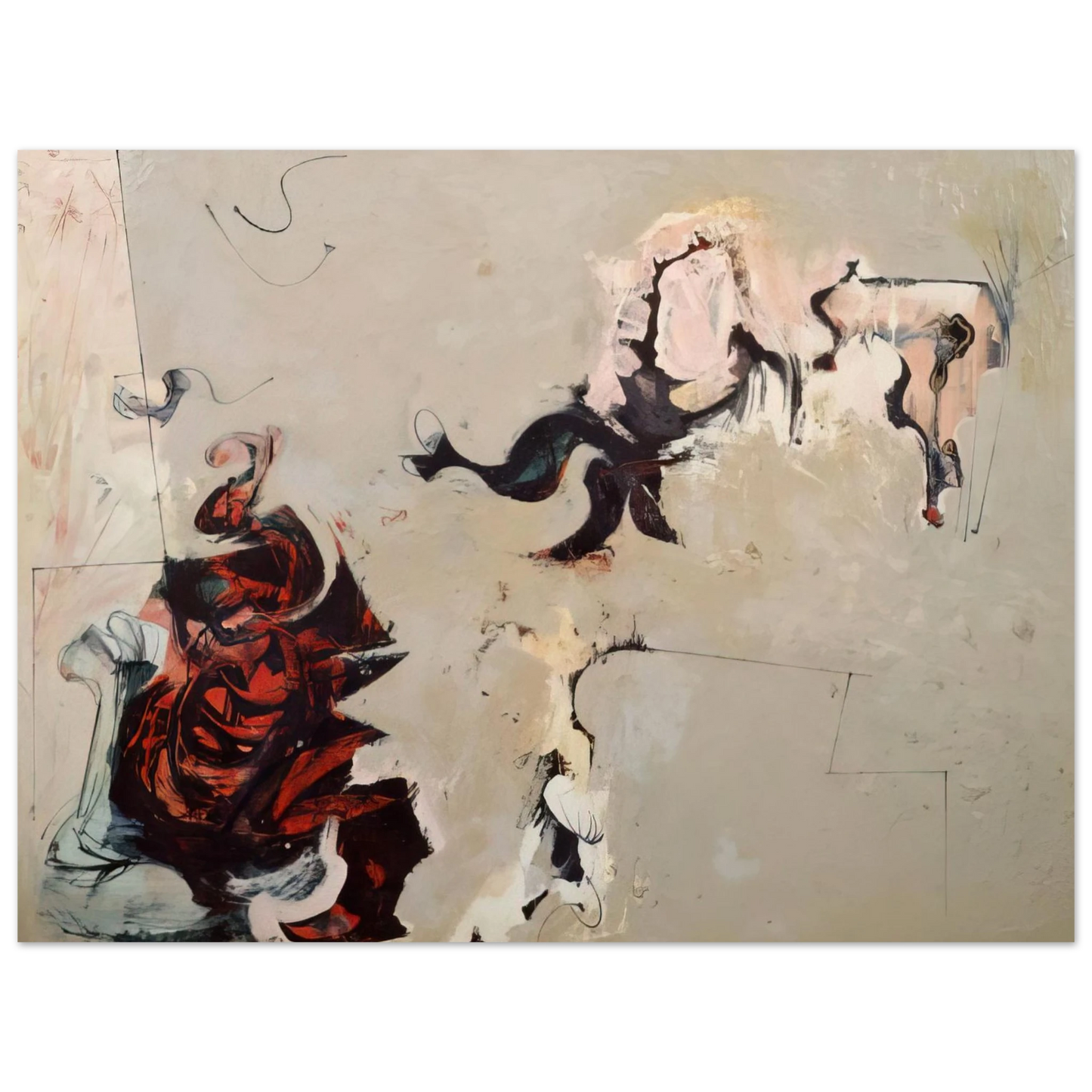 Hassel Smith - Untitled - 1959  75x100 cm / 30x40inches Fine Art Poster