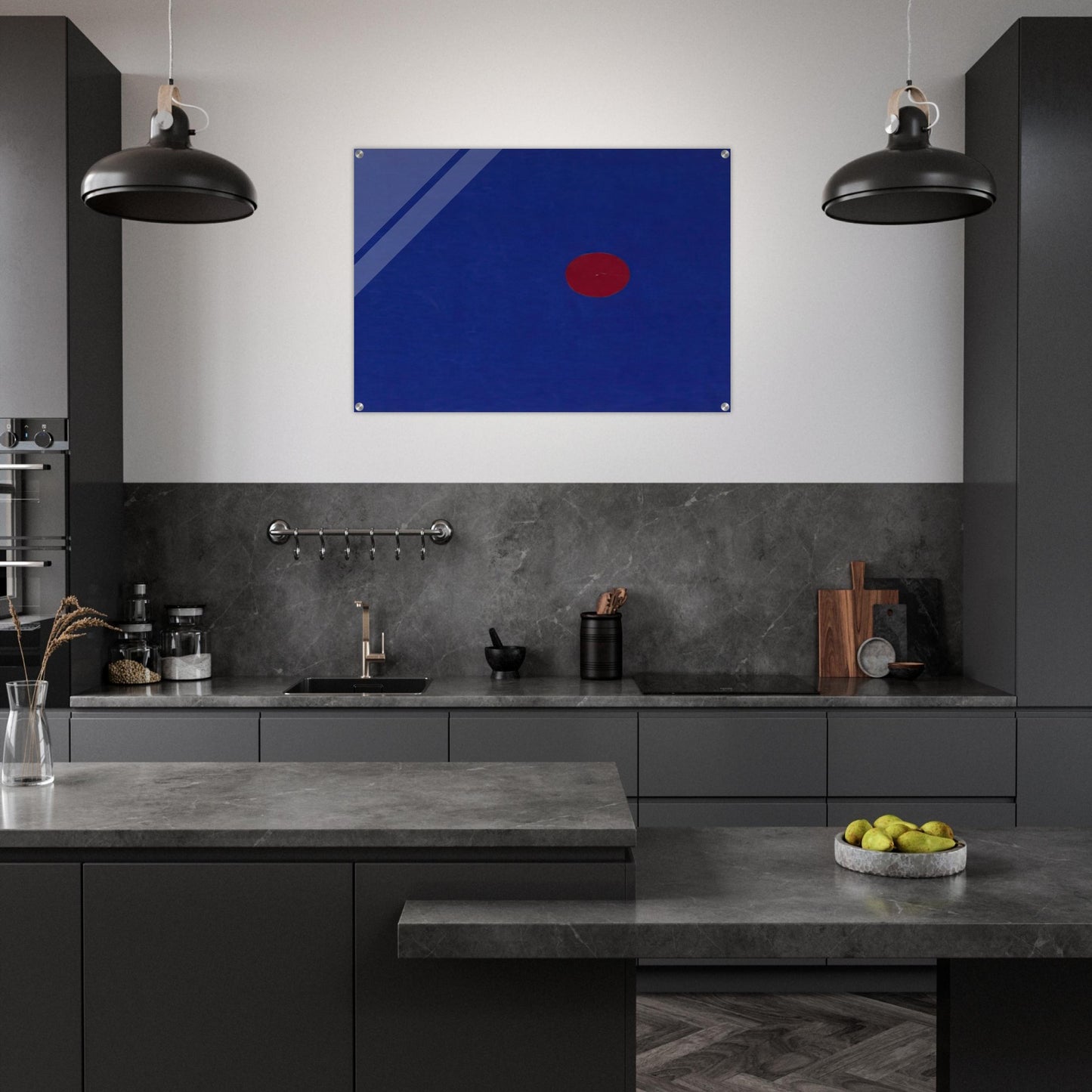 Red and Blue from the series Line Form Color - Ellsworth Kelly Acrylic Print - 70x100 cm / 28x40″ inches
