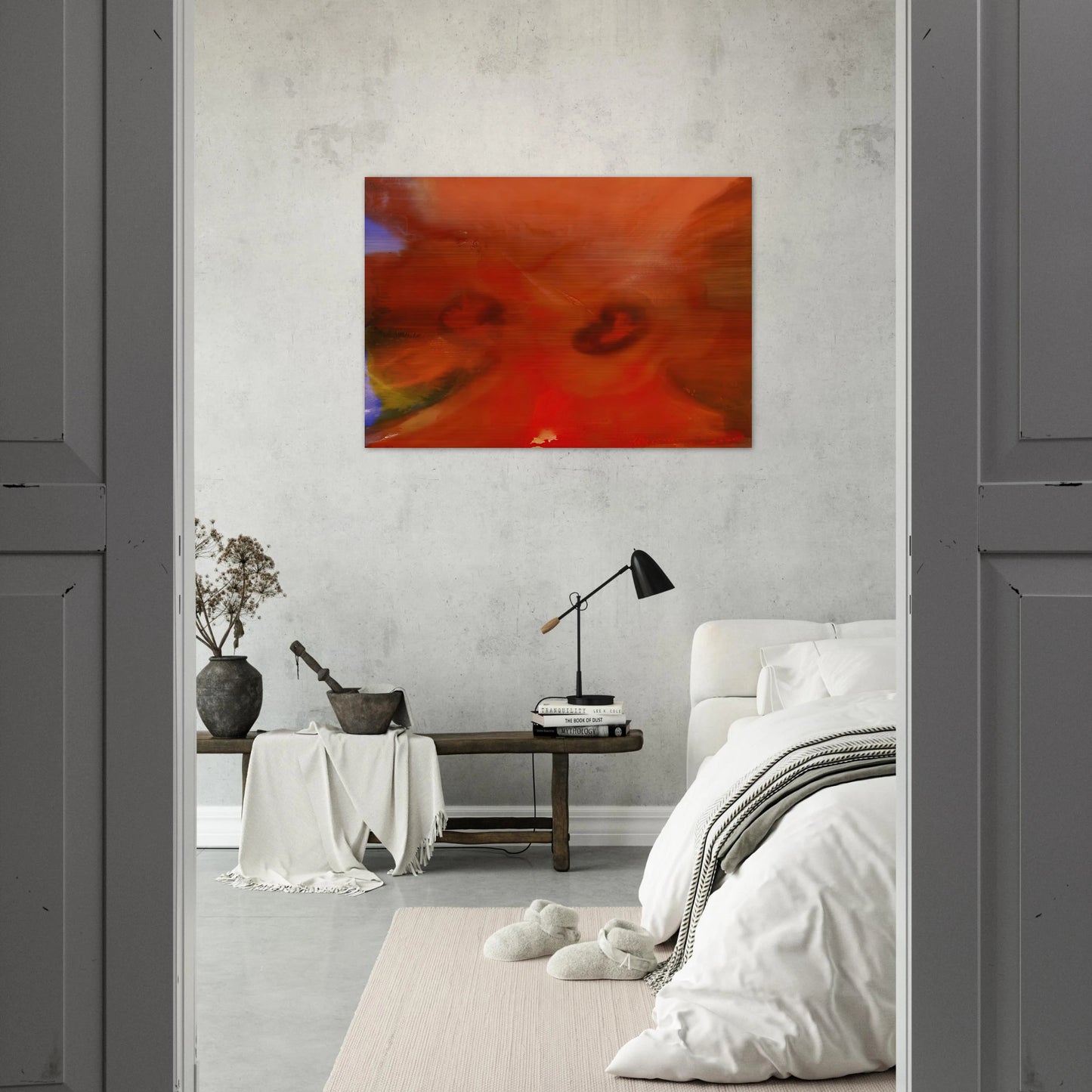 Red Petals - Sam Gilliam Brushed Aluminum Print - 70x100 cm / 28x40 inches | Sam Gilliam Aluminum Print | Sam Gilliam Prints