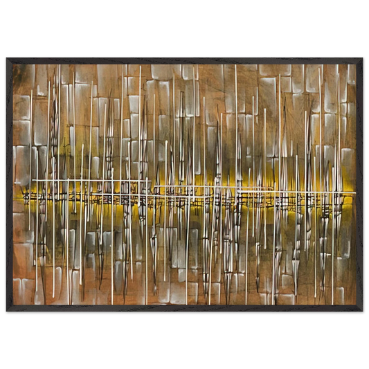 Dialogue II - 1954 - Jimmy Ernst 70x100 cm / 28x40 inches Framed Art Print – Black Wooden Frame
