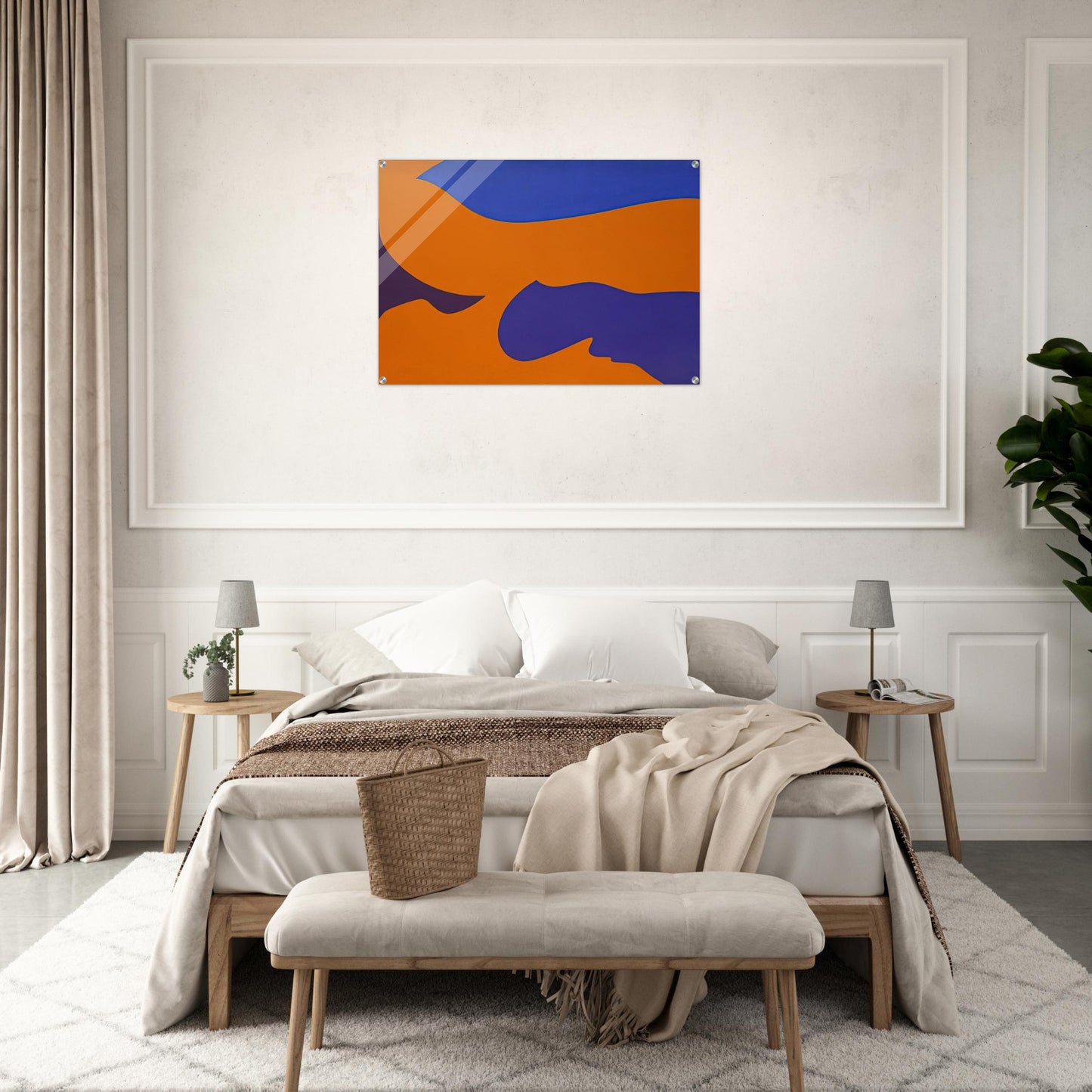 Passage ‚rosion vermillion - Fernand Leduc Acrylic Print - 70x100 cm / 28x40″ inches