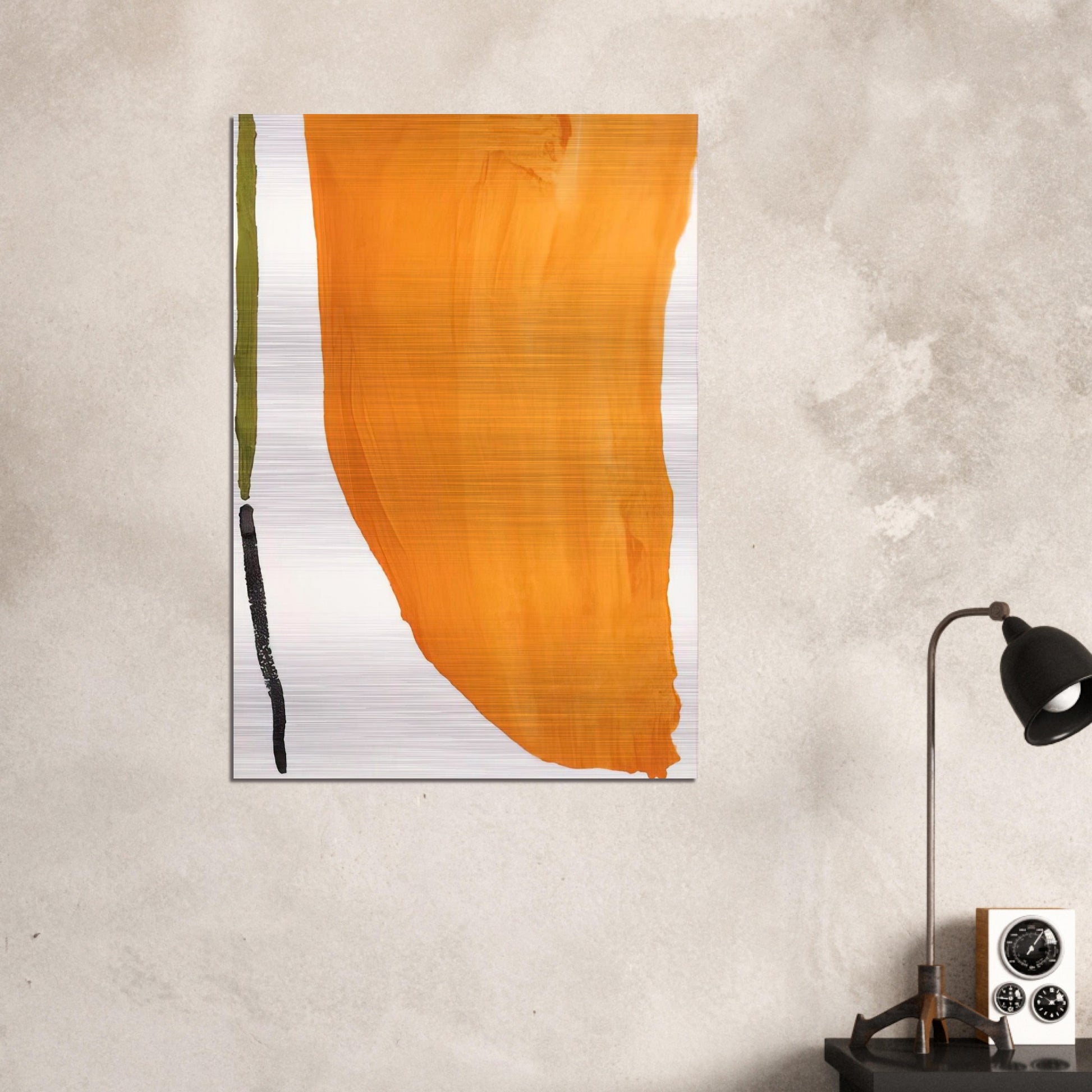 Orange Downpour - 1970 - Helen Frankenthaler Brushed Aluminum Print - 70x100 cm / 28x40 inches | Helen Frankenthaler Aluminum Print | Helen Frankenthaler Prints