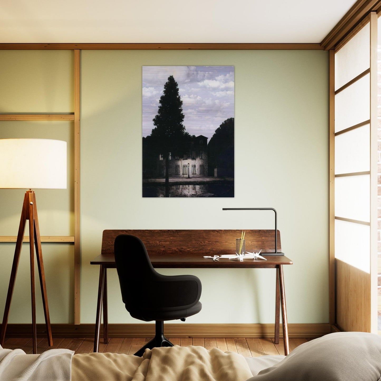 THE EMPIRE OF LIGHTS 1954 - Rene Magritte Brushed Aluminum Print - 70x100 cm / 28x40 inches | Rene Magritte Aluminum Print | Rene Magritte Prints