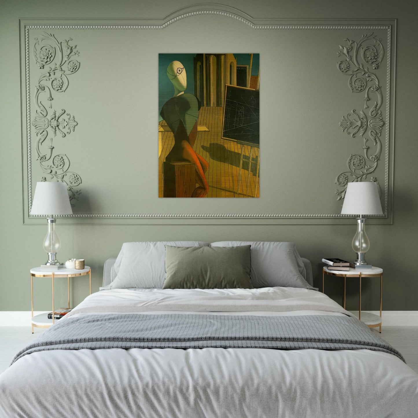 THE PROFIT 1915 - Giorgio de Chirico Brushed Aluminum Print - 70x100 cm / 28x40 inches | Giorgio de Chirico Aluminum Print | Giorgio de Chirico Prints