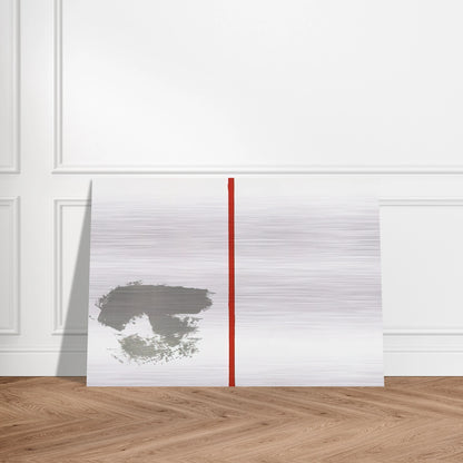 OHNE TITEL MIT ROTEM STRICH 1970 - BLINKY PALERMO Brushed Aluminum Print - 70x100 cm / 28x40 inches | BLINKY PALERMO Aluminum Print | BLINKY PALERMO Prints