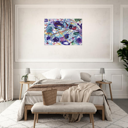 Trietto 4  SFE 077RC  - Sam Francis Acrylic Print - 70x100 cm / 28x40″ inches
