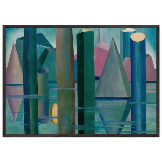 Calmaria II - Tarsila do Amaral 70x100 cm / 28x40 inches Framed Art Print – Black Wooden Frame