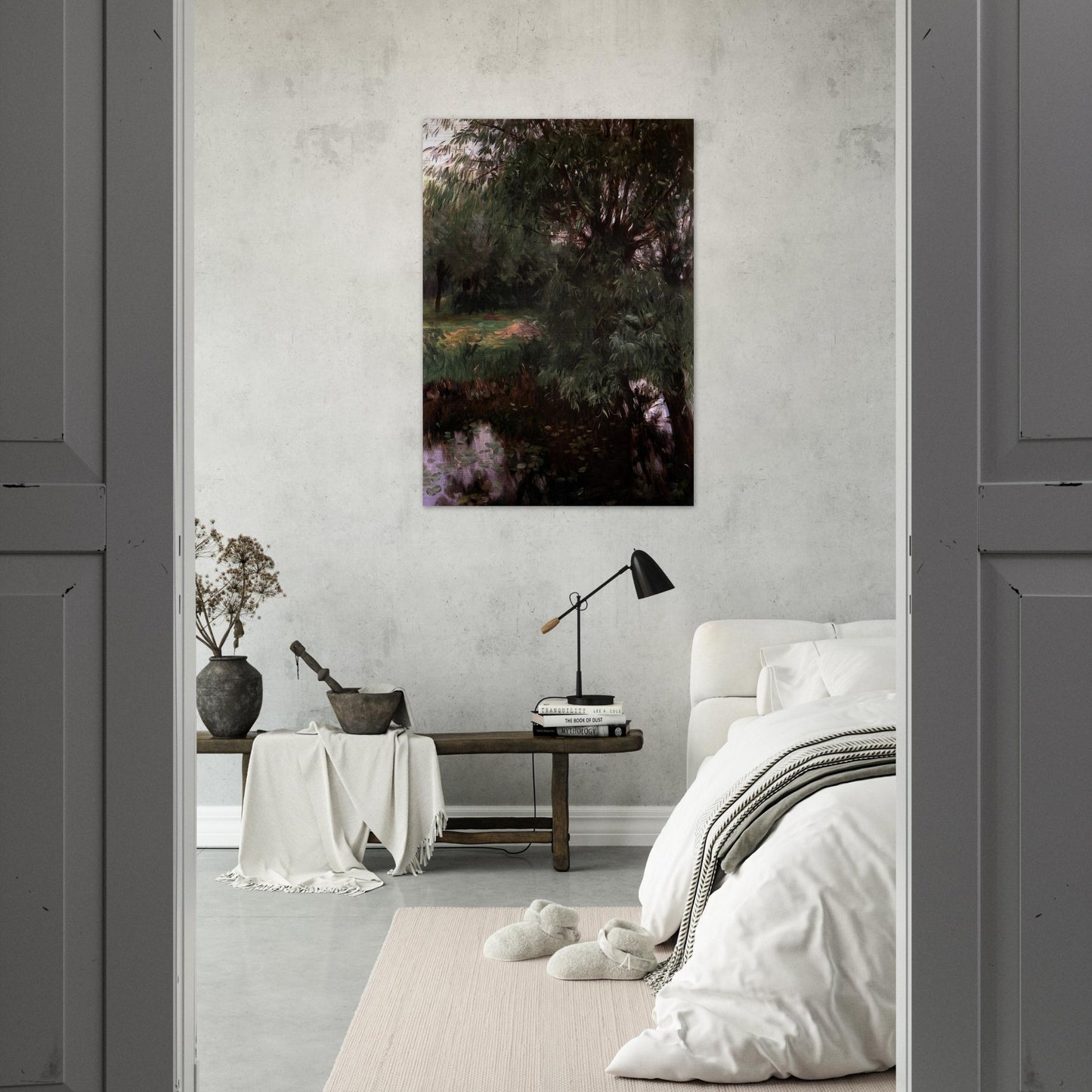 A Backwater at Wargrave - John Singer Sargent Brushed Aluminum Print - 70x100 cm / 28x40 inches | John Singer Sargent Aluminum Print | John Singer Sargent Prints