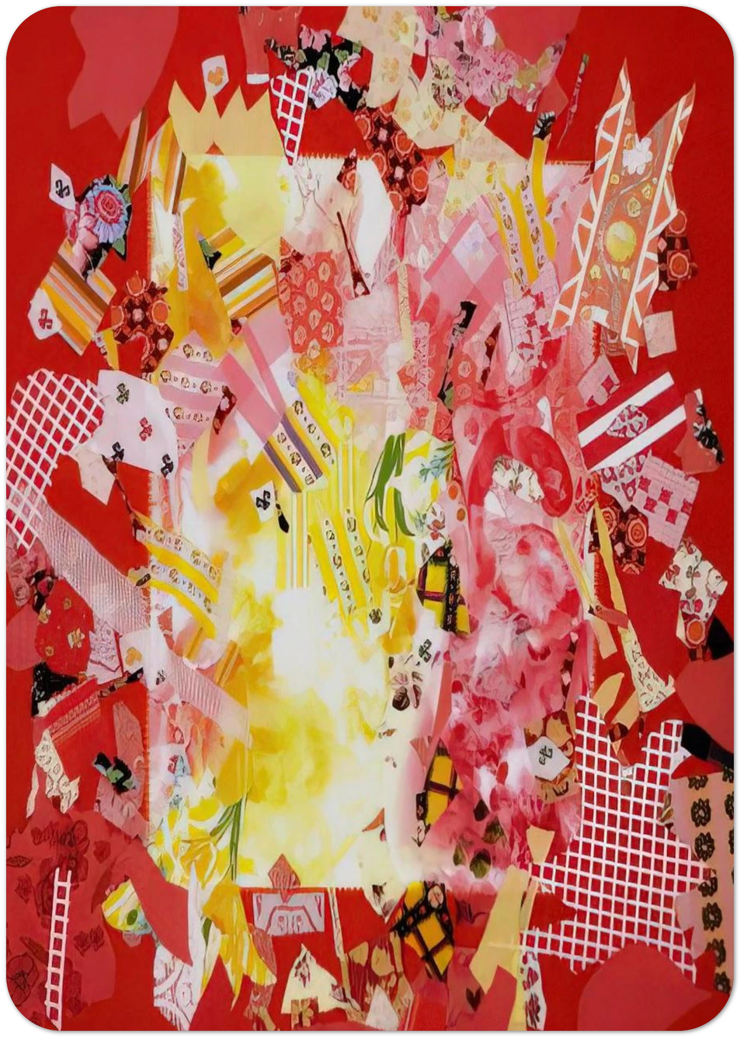 Explode - 1972 By Miriam Schapiro Pack of 10 Post Cards | Miriam Schapiro Post Cards | A6 (10.5 x 14.8 cm) - 4.1 x 5.8 inches
