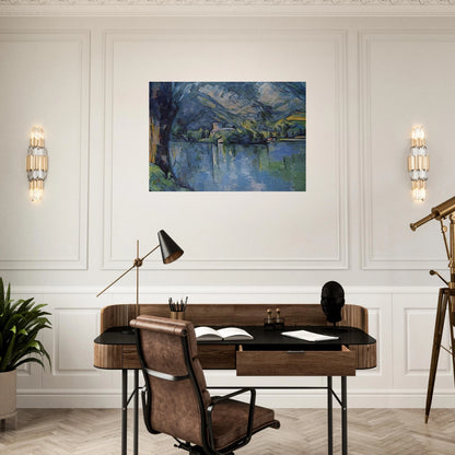 The Lac d'Annecy - Paul Cézanne Brushed Aluminum Print - 70x100 cm / 28x40 inches | Paul Cézanne Aluminum Print | Paul Cézanne Prints