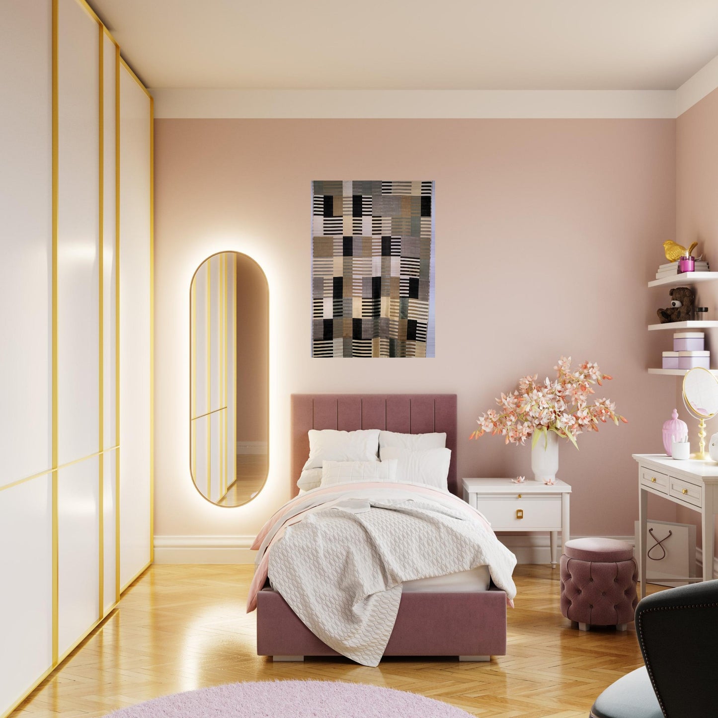 WALL HANGING 1926 - Anni Albers Brushed Aluminum Print - 70x100 cm / 28x40 inches | Anni Albers Aluminum Print | Anni Albers Prints