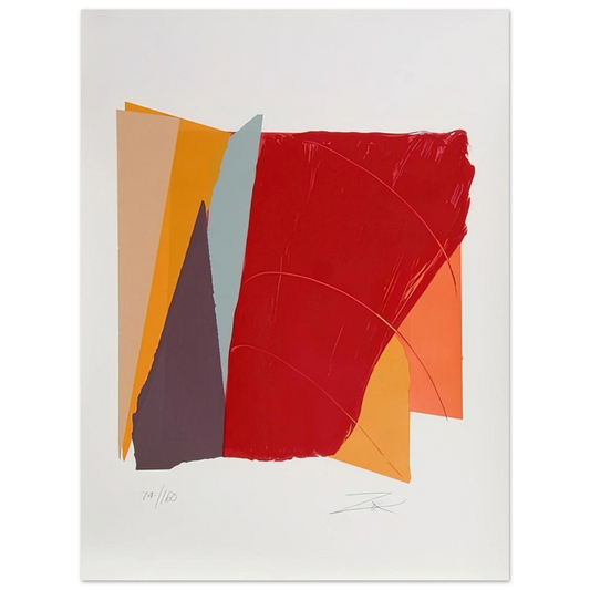 Larry Zox - Red Line I - 1979  75x100 cm / 30x40inches Fine Art Poster