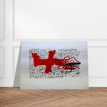 JAMBE ET CHIFFRES 1984 - Antoni Tapies Brushed Aluminum Print - 70x100 cm / 28x40 inches | Antoni Tapies Aluminum Print | Antoni Tapies Prints