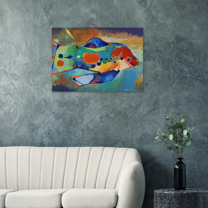Fish - Naïve Art Primitivism - Aldemir Martins Brushed Aluminum Print - 70x100 cm / 28x40 inches | Aldemir Martins Aluminum Print | Aldemir Martins Prints