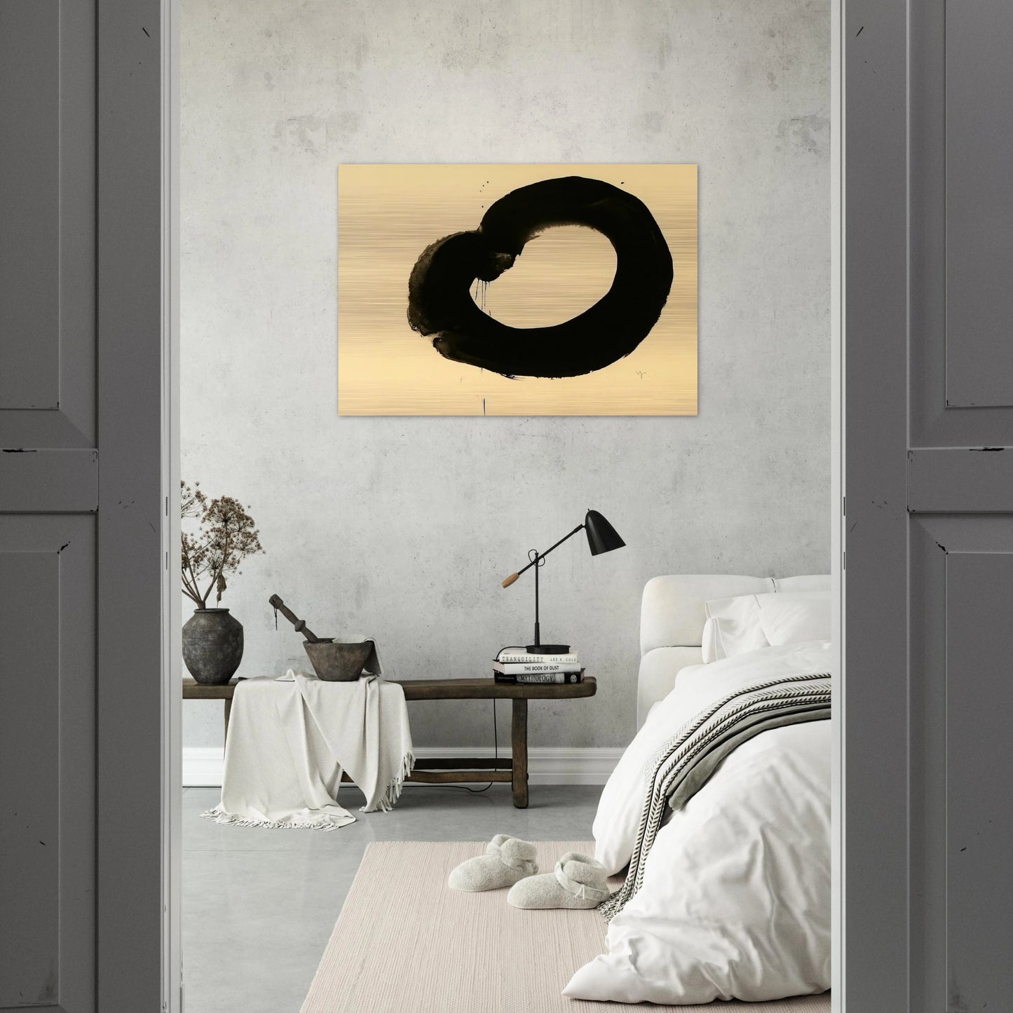 Untitled - Art Informel, Zen - Jiro Yoshihara Brushed Aluminum Print - 70x100 cm / 28x40 inches | Jiro Yoshihara Aluminum Print | Jiro Yoshihara Prints