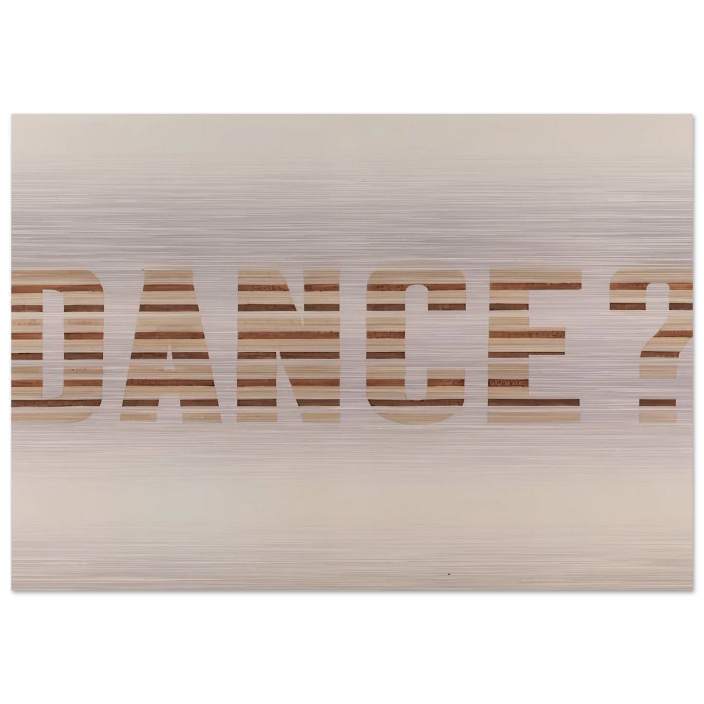 DANCE 1973 - Edward Ruscha Brushed Aluminum Print - 70x100 cm / 28x40 inches | Edward Ruscha Aluminum Print | Edward Ruscha Prints