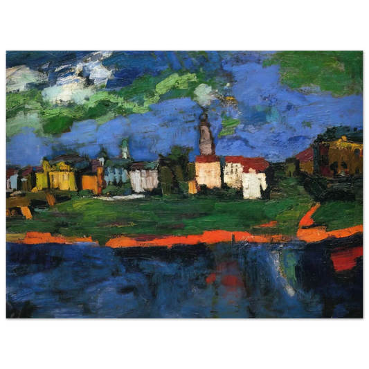 OSKAR KOKOSCHKA - THE ELBE NEAR DRESDEN  75x100 cm / 30x40inches Fine Art Poster