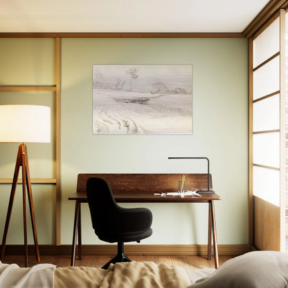 Little Stream Surrounded by Bushes - Vincent van Gogh Brushed Aluminum Print - 70x100 cm / 28x40 inches | Vincent van Gogh Aluminum Print | Vincent van Gogh Prints