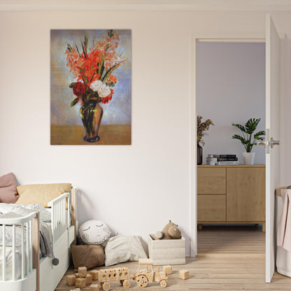 Gladioli - Pierre-Auguste Renoir Brushed Aluminum Print - 70x100 cm / 28x40 inches | Pierre-Auguste Renoir Aluminum Print | Pierre-Auguste Renoir Prints