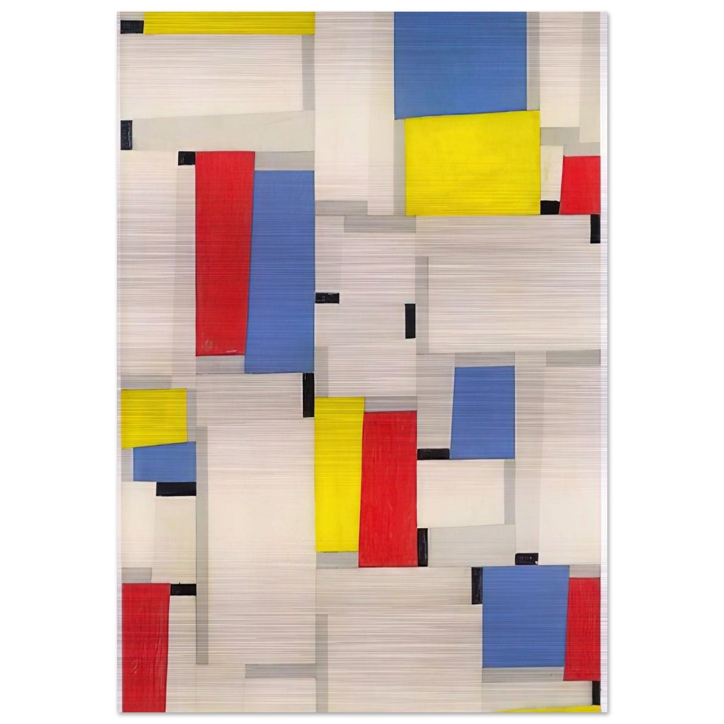 Relational Painting - 1951 - Fritz Glarner Brushed Aluminum Print - 70x100 cm / 28x40 inches | Fritz Glarner Aluminum Print | Fritz Glarner Prints