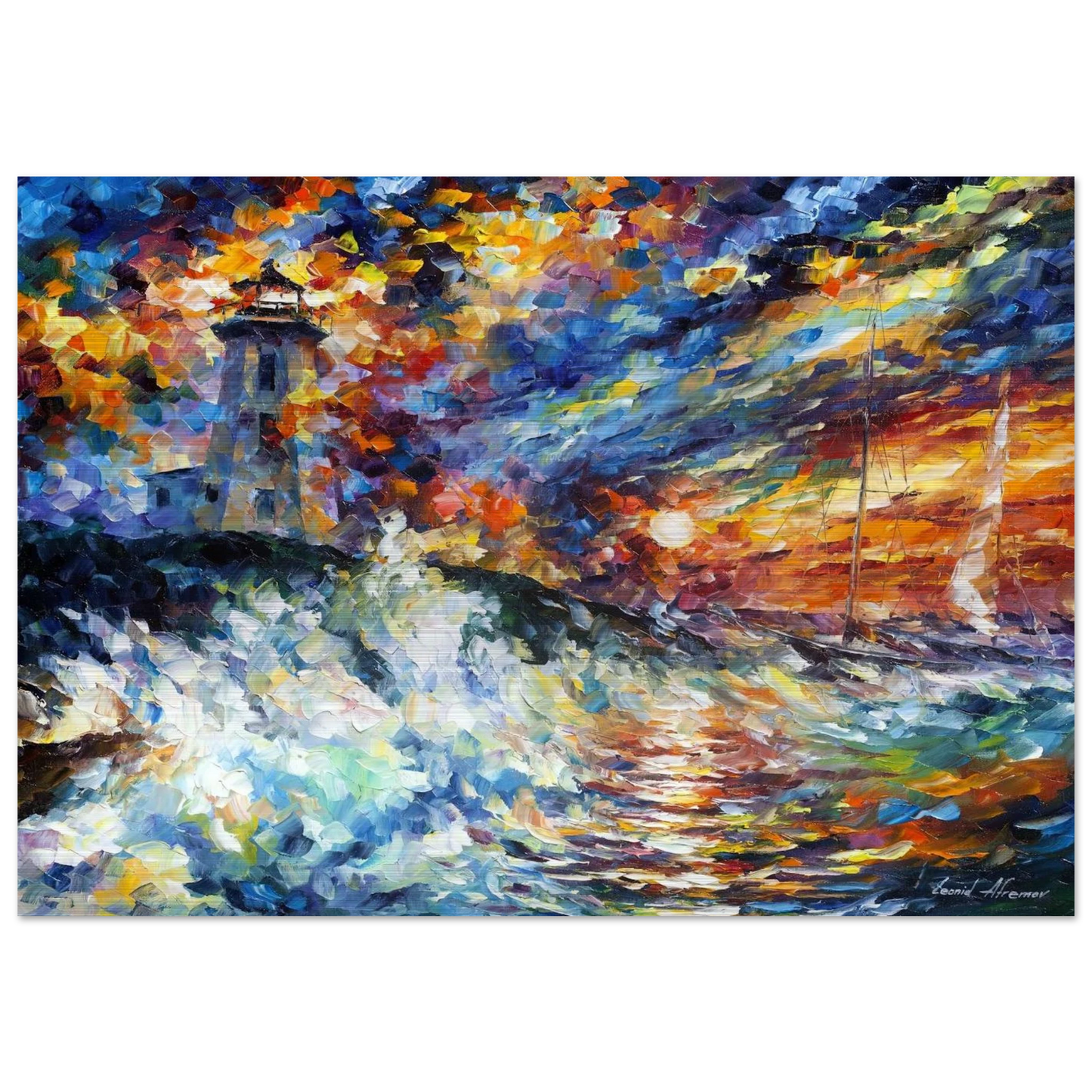 Leonid Afremov - Leonid Afremov Brushed Aluminum Print - 70x100 cm / 28x40 inches | Leonid Afremov Aluminum Print | Leonid Afremov Prints