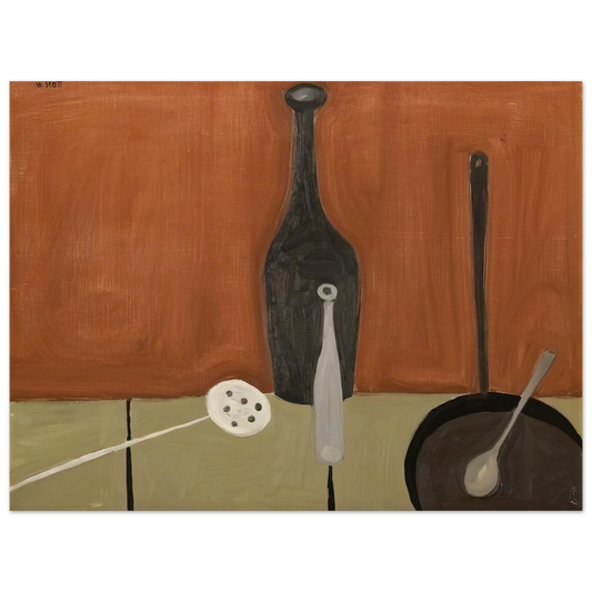 William Scott - Bottle and Fish Slice - 1949  75x100 cm / 30x40inches Fine Art Poster