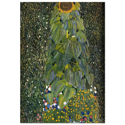 THE SUNFLOWER 1907 - Gustav Klimt Brushed Aluminum Print - 70x100 cm / 28x40 inches | Gustav Klimt Aluminum Print | Gustav Klimt Prints