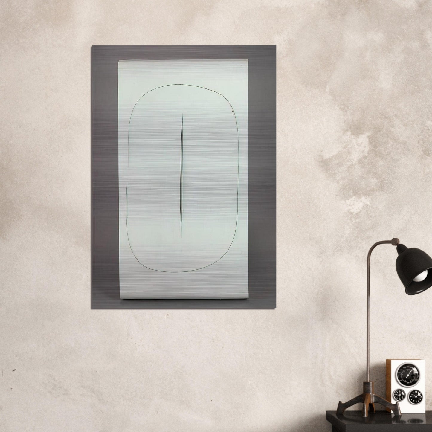 Concept Spatiale - 1968 - Lucio Fontana Brushed Aluminum Print - 70x100 cm / 28x40 inches | Lucio Fontana Aluminum Print | Lucio Fontana Prints