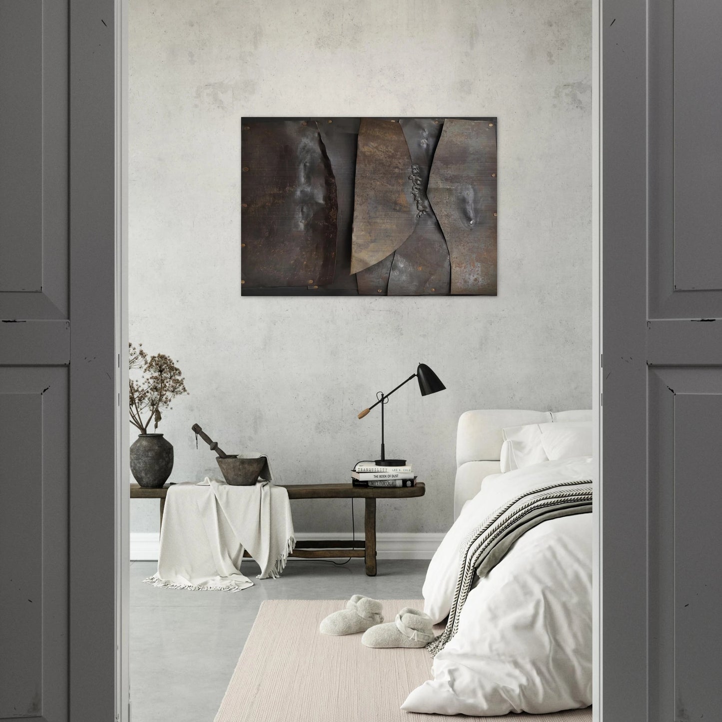 Iron - 1960 - Alberto Burri Brushed Aluminum Print - 70x100 cm / 28x40 inches | Alberto Burri Aluminum Print | Alberto Burri Prints