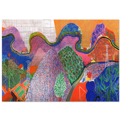 David Hockney - David Hockney Brushed Aluminum Print - 70x100 cm / 28x40 inches | David Hockney Aluminum Print | David Hockney Prints | David Hockney Art | Artwork by David Hockney
