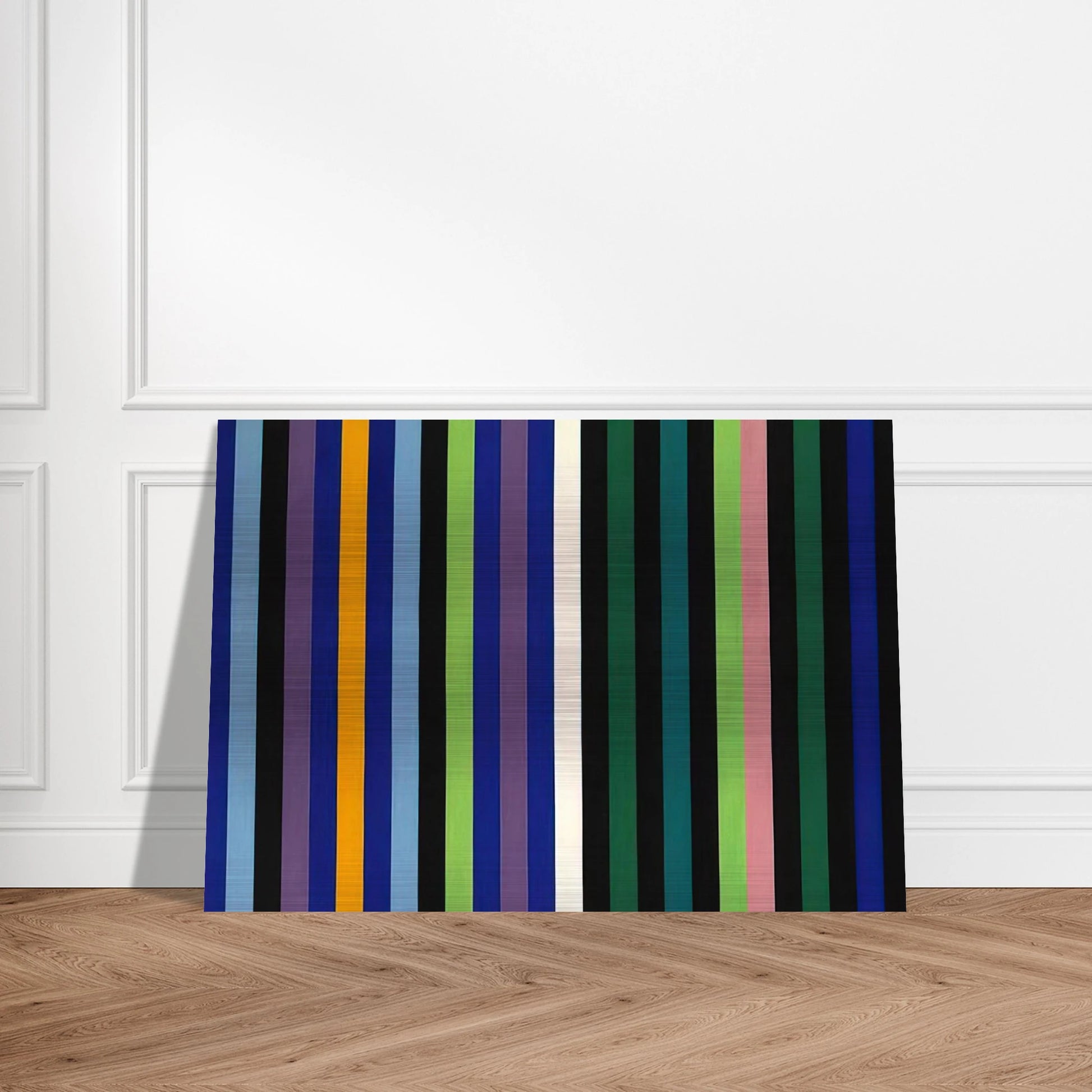 Two Part Blue - 1964 - Gene Davis Brushed Aluminum Print - 70x100 cm / 28x40 inches | Gene Davis Aluminum Print | Gene Davis Prints