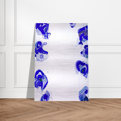 Blue Balls - Sam Francis Brushed Aluminum Print - 70x100 cm / 28x40 inches | Sam Francis Aluminum Print | Sam Francis Prints