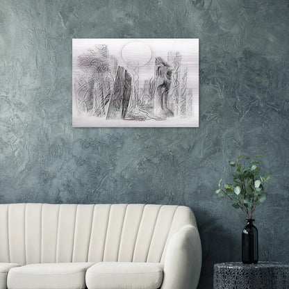 Petrified Forest - Max Ernst Brushed Aluminum Print - 70x100 cm / 28x40 inches | Max Ernst Aluminum Print | Max Ernst Prints
