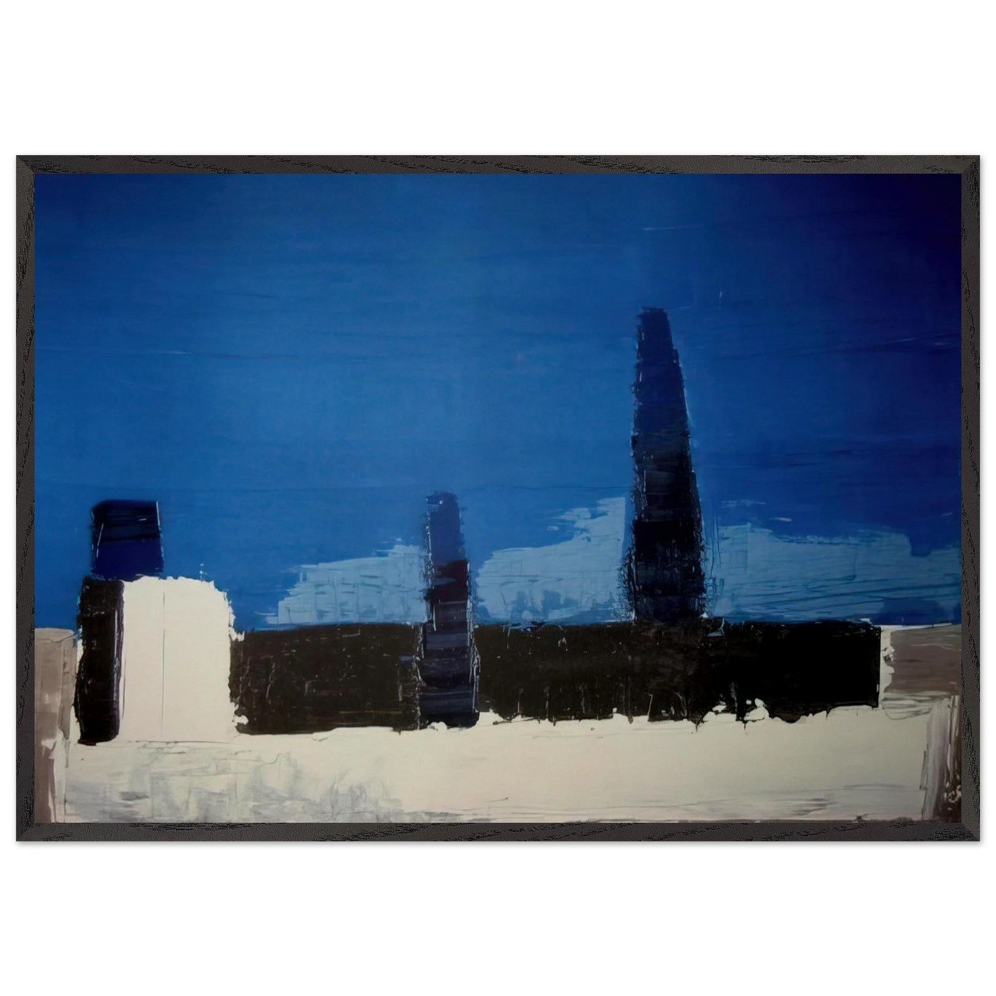 Fiesole - 1953 - Nicolas de Stael 70x100 cm / 28x40 inches Framed Art Print – Black Wooden Frame