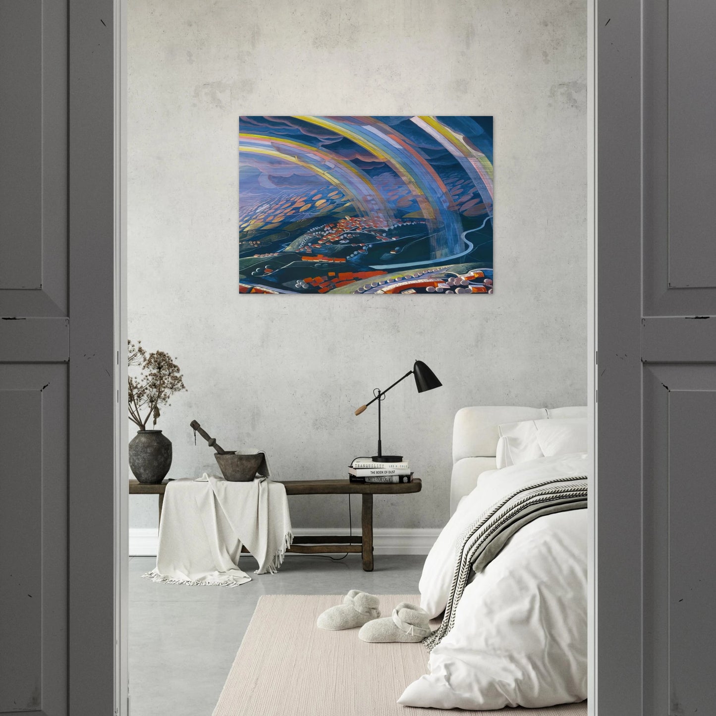 The Miracle of Light While Flying - 1931 - Gerardo Dottori Brushed Aluminum Print - 70x100 cm / 28x40 inches | Gerardo Dottori Aluminum Print | Gerardo Dottori Prints
