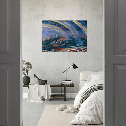 The Miracle of Light While Flying - 1931 - Gerardo Dottori Brushed Aluminum Print - 70x100 cm / 28x40 inches | Gerardo Dottori Aluminum Print | Gerardo Dottori Prints