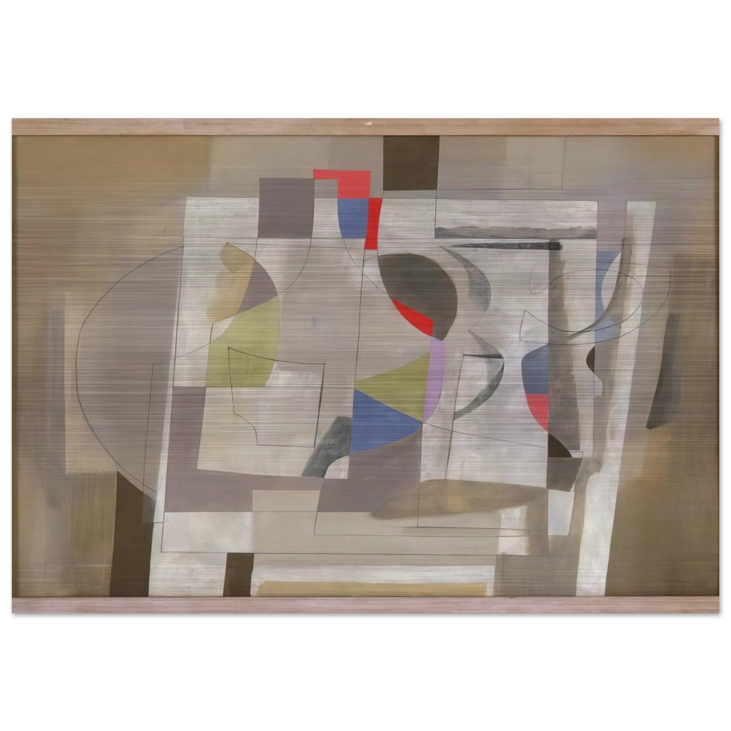 Feb 2-54 - 1954 - Ben Nicholson Brushed Aluminum Print - 70x100 cm / 28x40 inches | Ben Nicholson Aluminum Print | Ben Nicholson Prints