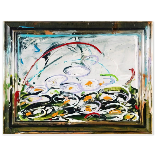 Mario Schifano - Giglio d'aqua - 1984  75x100 cm / 30x40inches Fine Art Poster