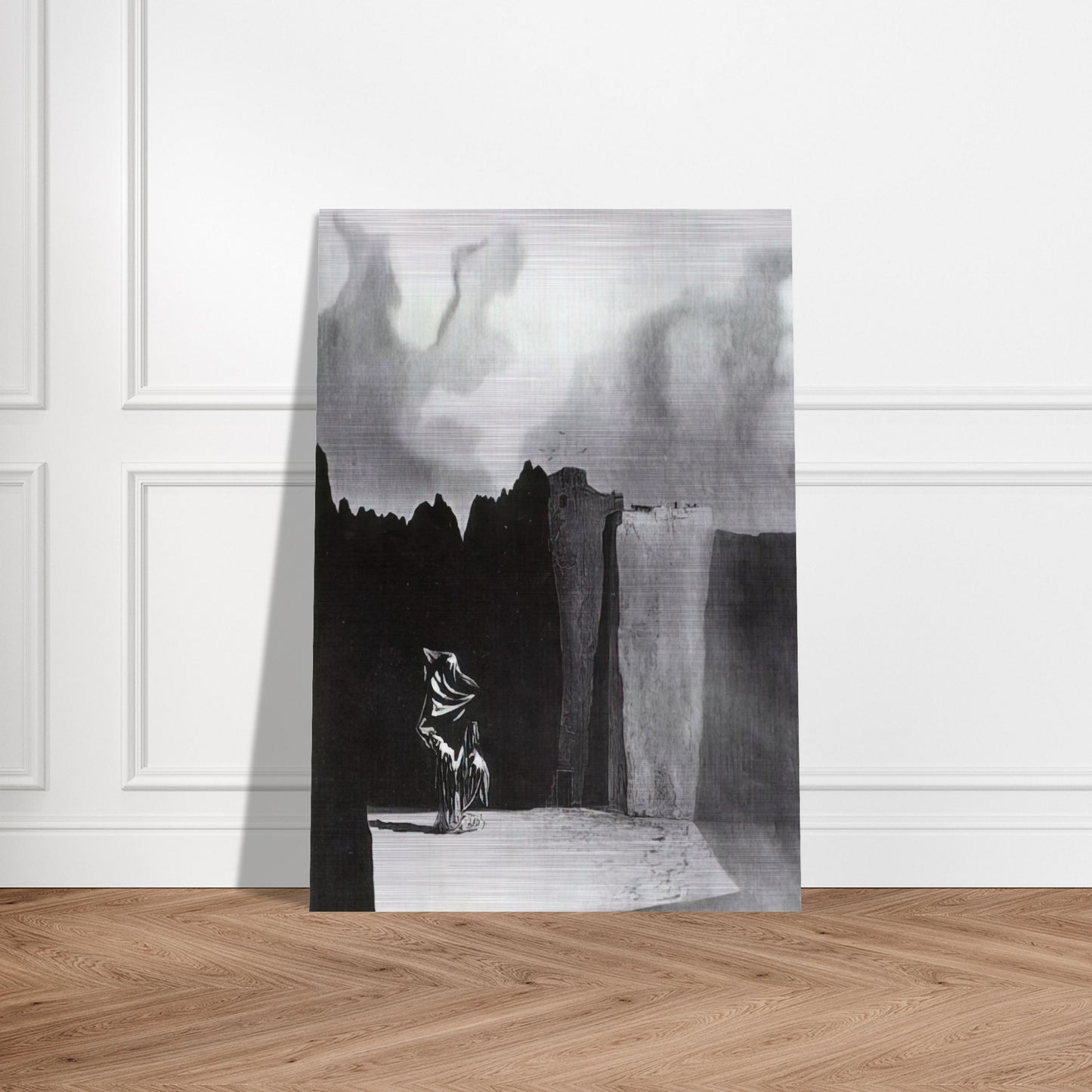 WEST SIDE OF THE ISLE OF THE DEAD - Salvador Dali Brushed Aluminum Print - 70x100 cm / 28x40 inches | Salvador Dali Aluminum Print | Salvador Dali Prints