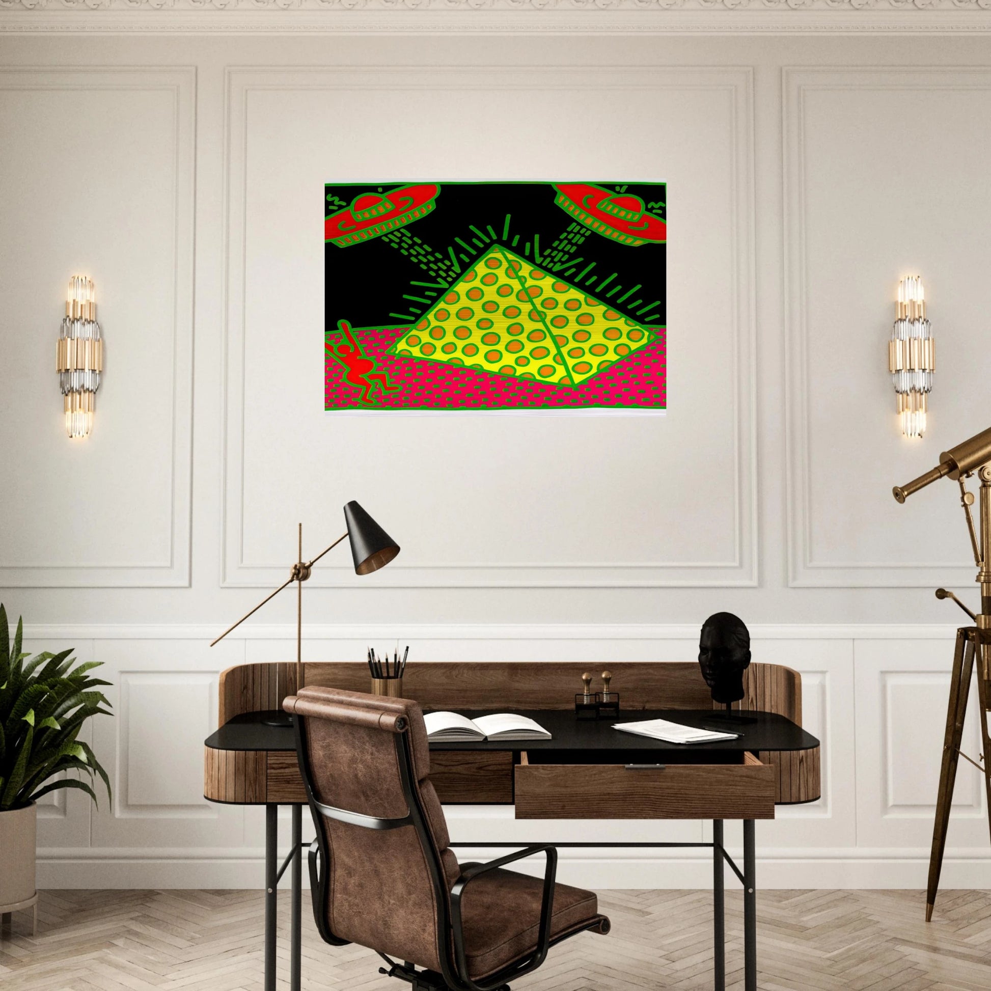 UNTITLED 1983 3 - Keith Haring Brushed Aluminum Print - 70x100 cm / 28x40 inches | Keith Haring Aluminum Print | Keith Haring Prints