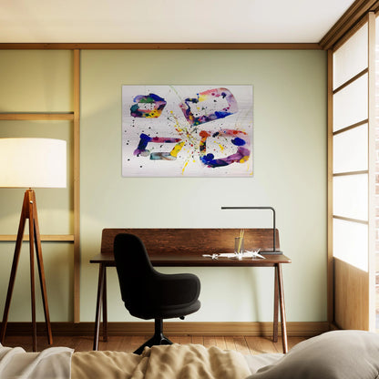 Untitled  SF74-189  - Sam Francis Brushed Aluminum Print - 70x100 cm / 28x40 inches | Sam Francis Aluminum Print | Sam Francis Prints