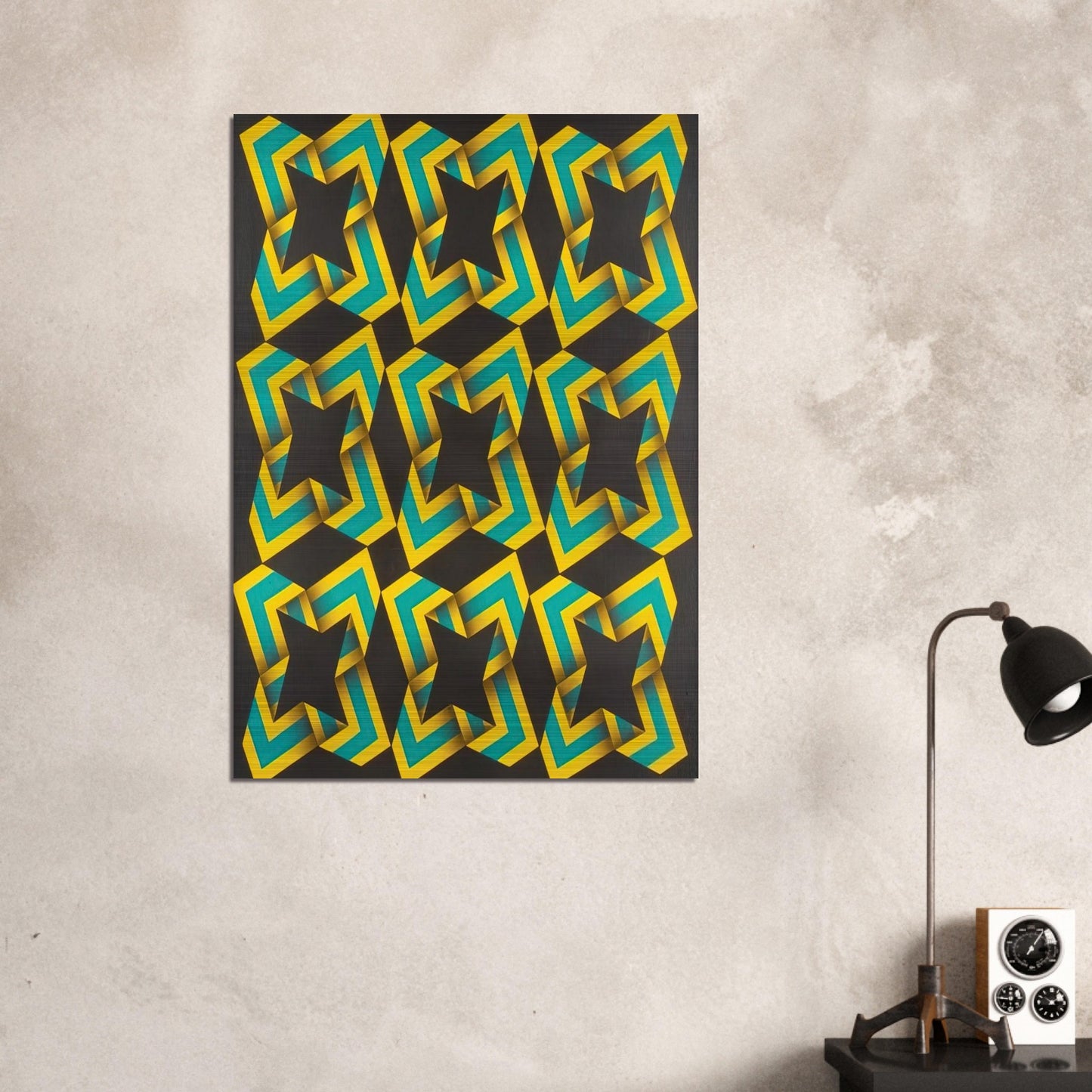 9-Soles - 1967 - Omar Rayo Brushed Aluminum Print - 70x100 cm / 28x40 inches | Omar Rayo Aluminum Print | Omar Rayo Prints