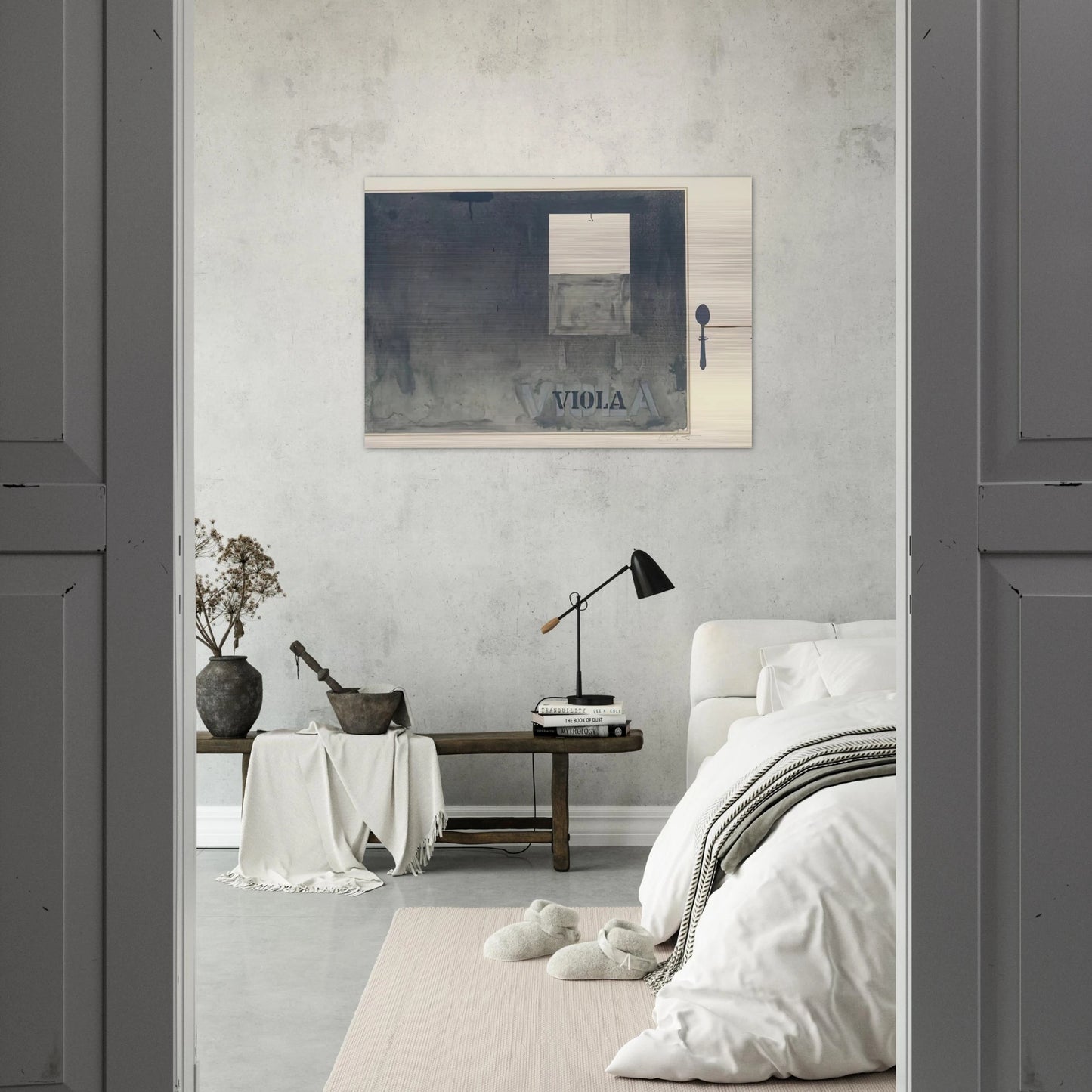 VIOLA ULAE 117 - Jasper Johns Brushed Aluminum Print - 70x100 cm / 28x40 inches | Jasper Johns Aluminum Print | Jasper Johns Prints