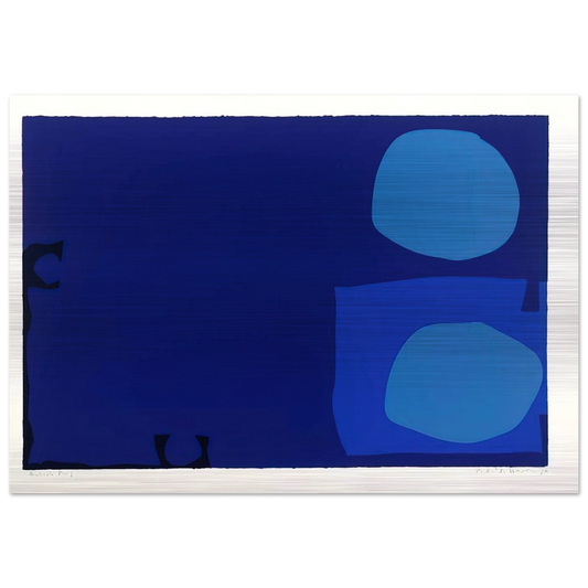 Four Blues Two Discs - 1970 - Patrick Heron Brushed Aluminum Print - 70x100 cm / 28x40 inches | Patrick Heron Aluminum Print | Patrick Heron Prints