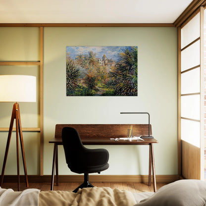 The Moreno Garden at Bordighera - claude monet Brushed Aluminum Print - 70x100 cm / 28x40 inches | claude monet Aluminum Print | claude monet Prints