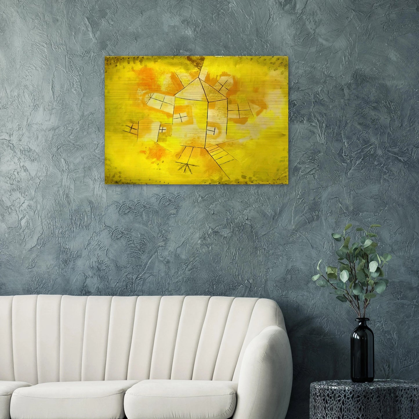 REVOLVING HOUSE 1921 - Paul Klee Brushed Aluminum Print - 70x100 cm / 28x40 inches | Paul Klee Aluminum Print | Paul Klee Prints